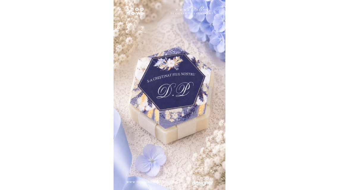 Trusou de botez traditional cu lavanda bumbac si spice de grau 6